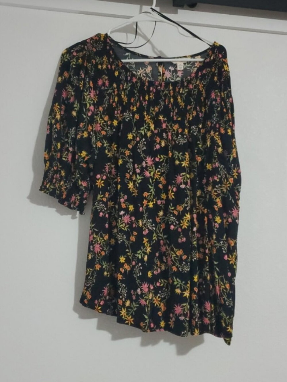 Black Floral Women's Shirt